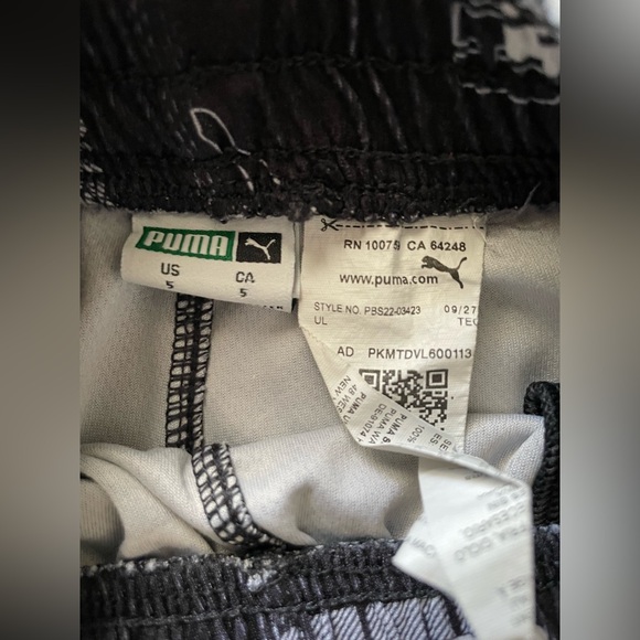 Puma Black & White Kids Logo shorts shirt Set - Picture 5 of 10